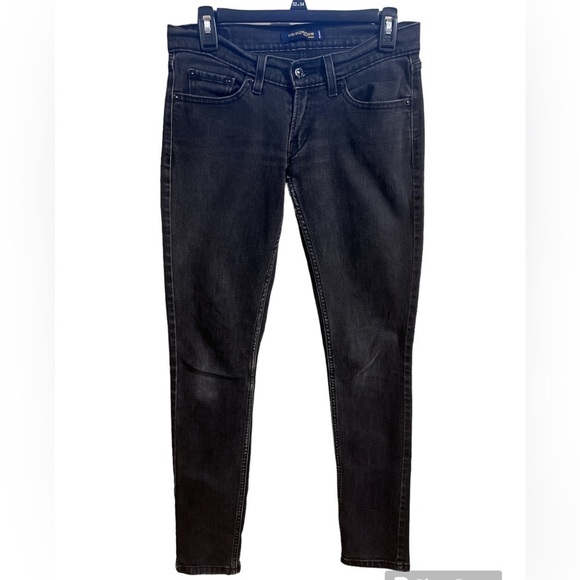 Levi’s too superlow 524 Skinny Black Denim Jeans Size 5M Y2K Retro Grunge - Picture 3 of 14